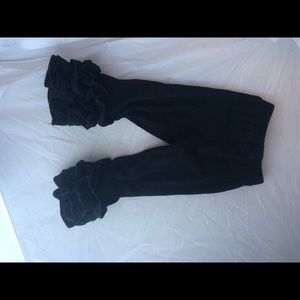 Ruffle bottom pants girls 6-9 months black